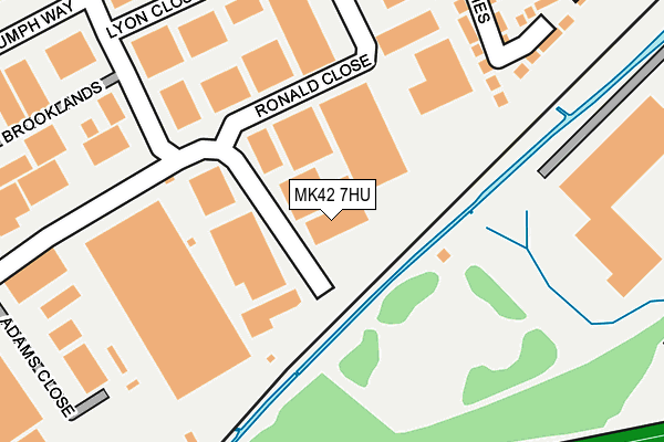 MK42 7HU map - OS OpenMap – Local (Ordnance Survey)