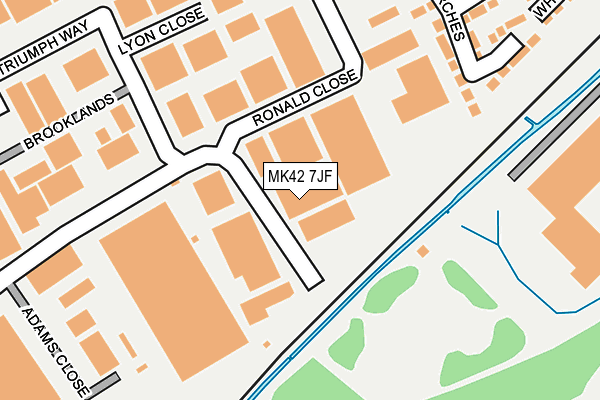 MK42 7JF map - OS OpenMap – Local (Ordnance Survey)