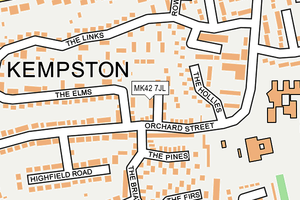 MK42 7JL map - OS OpenMap – Local (Ordnance Survey)