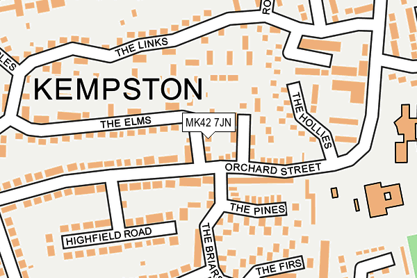 MK42 7JN map - OS OpenMap – Local (Ordnance Survey)