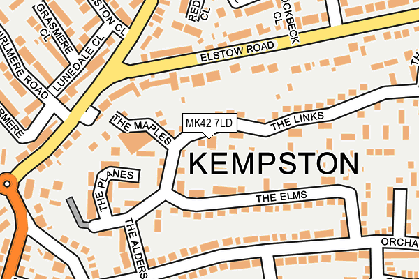 MK42 7LD map - OS OpenMap – Local (Ordnance Survey)