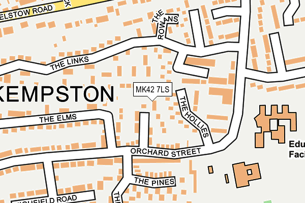 MK42 7LS map - OS OpenMap – Local (Ordnance Survey)