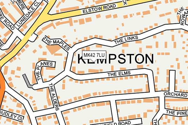 MK42 7LU map - OS OpenMap – Local (Ordnance Survey)