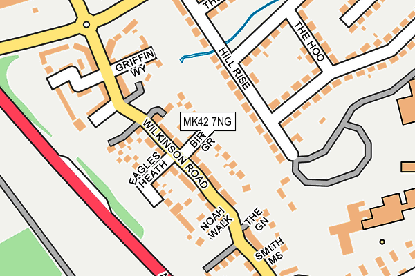 MK42 7NG map - OS OpenMap – Local (Ordnance Survey)