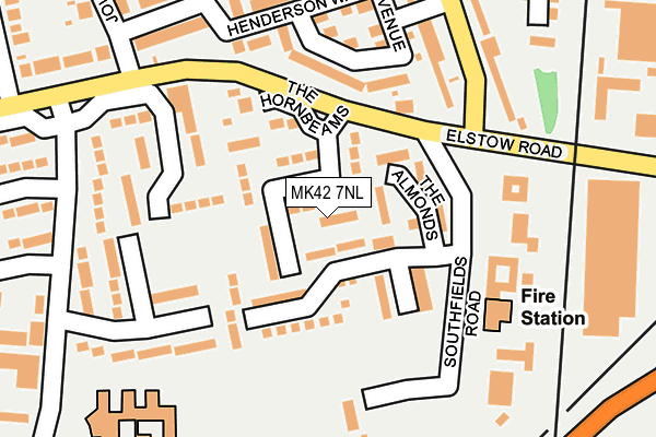 MK42 7NL map - OS OpenMap – Local (Ordnance Survey)