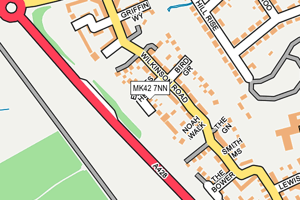 MK42 7NN map - OS OpenMap – Local (Ordnance Survey)