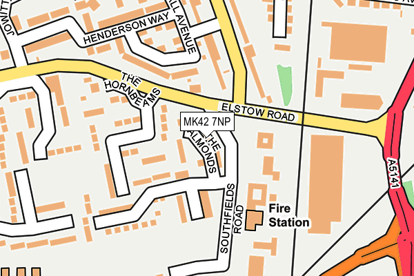 MK42 7NP map - OS OpenMap – Local (Ordnance Survey)