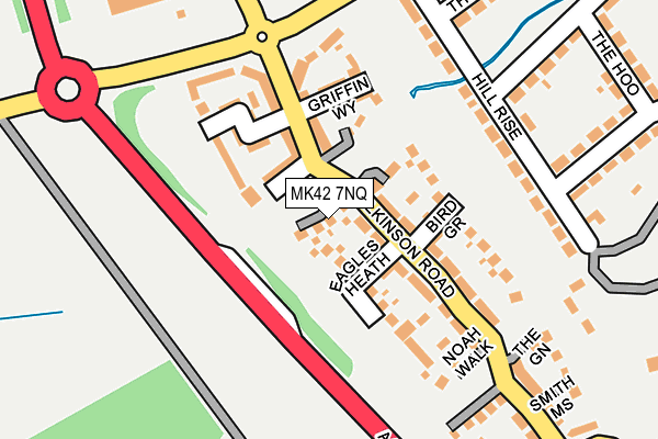 MK42 7NQ map - OS OpenMap – Local (Ordnance Survey)