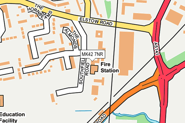 MK42 7NR map - OS OpenMap – Local (Ordnance Survey)