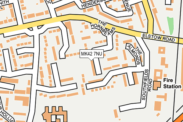 MK42 7NU map - OS OpenMap – Local (Ordnance Survey)