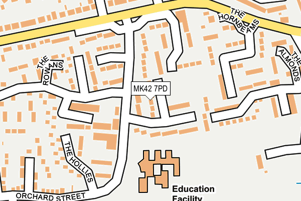 MK42 7PD map - OS OpenMap – Local (Ordnance Survey)