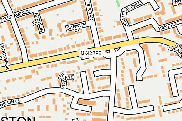 MK42 7PE map - OS OpenMap – Local (Ordnance Survey)