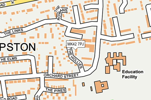 MK42 7PJ map - OS OpenMap – Local (Ordnance Survey)