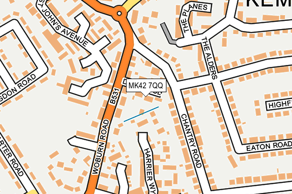 MK42 7QQ map - OS OpenMap – Local (Ordnance Survey)