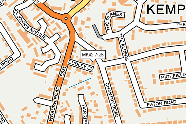 MK42 7QS map - OS OpenMap – Local (Ordnance Survey)