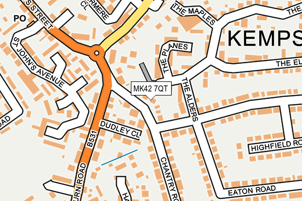 MK42 7QT map - OS OpenMap – Local (Ordnance Survey)