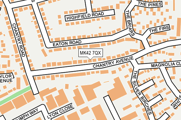 MK42 7QX map - OS OpenMap – Local (Ordnance Survey)