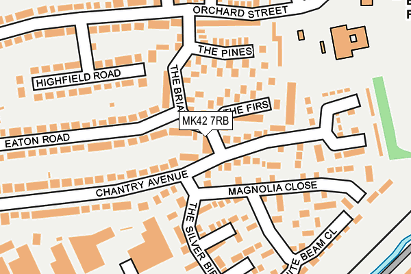 MK42 7RB map - OS OpenMap – Local (Ordnance Survey)