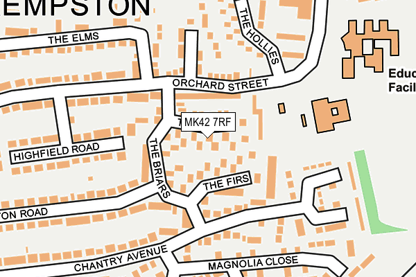 MK42 7RF map - OS OpenMap – Local (Ordnance Survey)