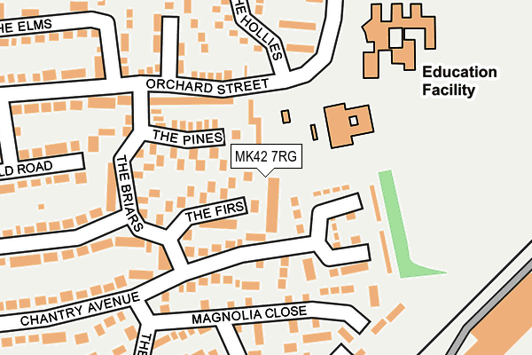 MK42 7RG map - OS OpenMap – Local (Ordnance Survey)