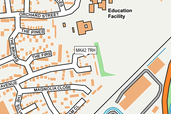 MK42 7RH map - OS OpenMap – Local (Ordnance Survey)