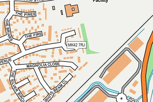 MK42 7RJ map - OS OpenMap – Local (Ordnance Survey)