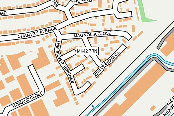 MK42 7RN map - OS OpenMap – Local (Ordnance Survey)
