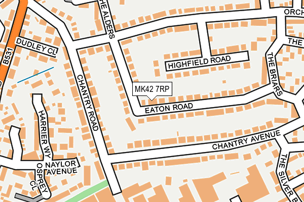 MK42 7RP map - OS OpenMap – Local (Ordnance Survey)