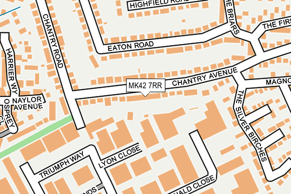 MK42 7RR map - OS OpenMap – Local (Ordnance Survey)