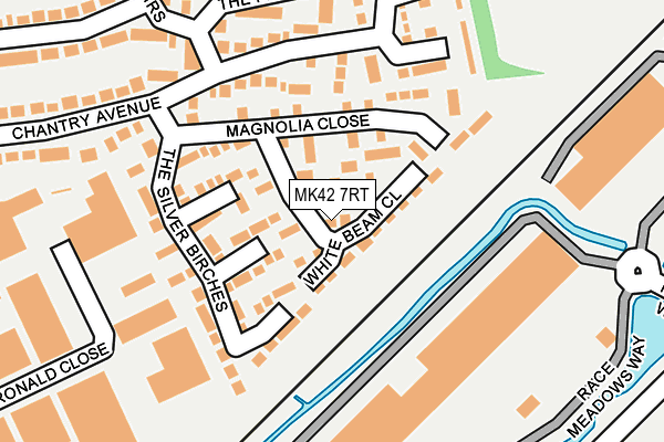 MK42 7RT map - OS OpenMap – Local (Ordnance Survey)