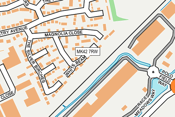 MK42 7RW map - OS OpenMap – Local (Ordnance Survey)