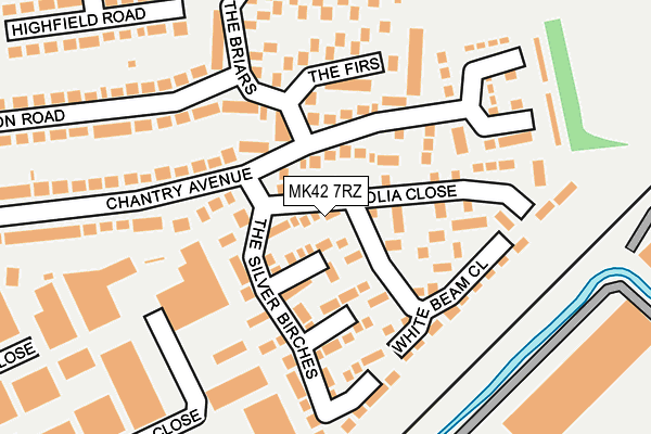 MK42 7RZ map - OS OpenMap – Local (Ordnance Survey)