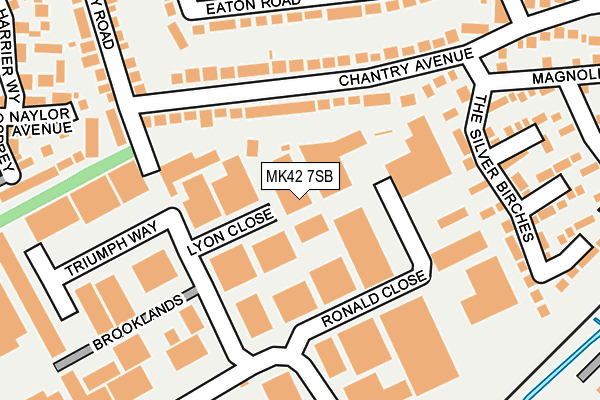MK42 7SB map - OS OpenMap – Local (Ordnance Survey)