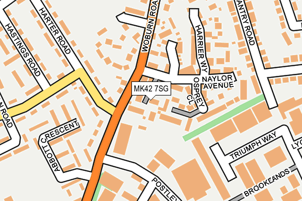 MK42 7SG map - OS OpenMap – Local (Ordnance Survey)