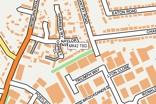 MK42 7SQ map - OS OpenMap – Local (Ordnance Survey)