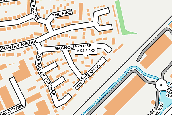 MK42 7SX map - OS OpenMap – Local (Ordnance Survey)