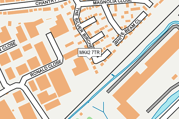 MK42 7TR map - OS OpenMap – Local (Ordnance Survey)