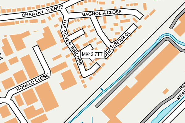 MK42 7TT map - OS OpenMap – Local (Ordnance Survey)