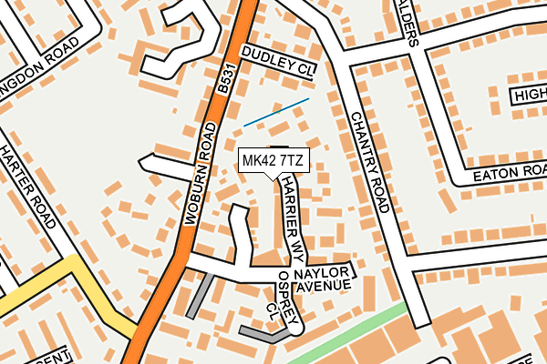 MK42 7TZ map - OS OpenMap – Local (Ordnance Survey)