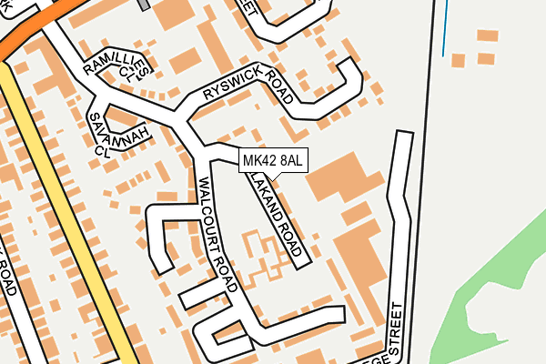 MK42 8AL map - OS OpenMap – Local (Ordnance Survey)
