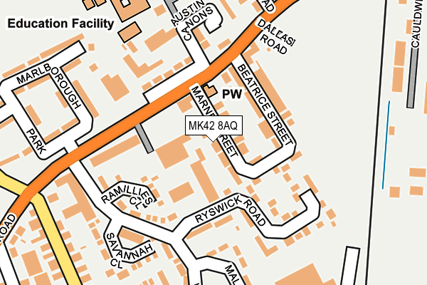 MK42 8AQ map - OS OpenMap – Local (Ordnance Survey)