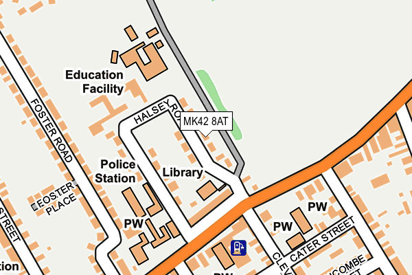 MK42 8AT map - OS OpenMap – Local (Ordnance Survey)