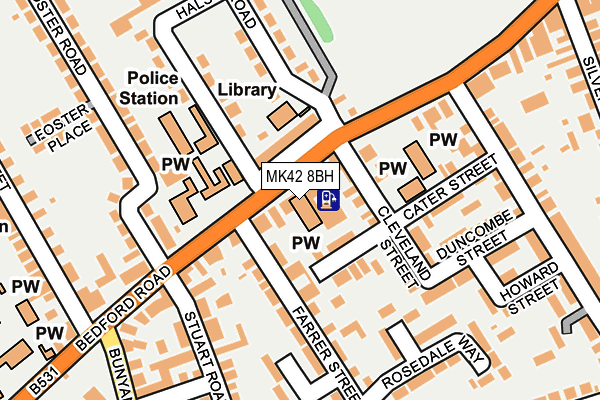 MK42 8BH map - OS OpenMap – Local (Ordnance Survey)