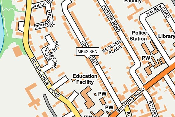 MK42 8BN map - OS OpenMap – Local (Ordnance Survey)