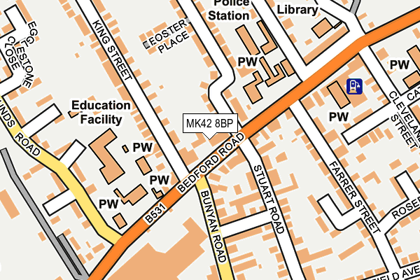 MK42 8BP map - OS OpenMap – Local (Ordnance Survey)