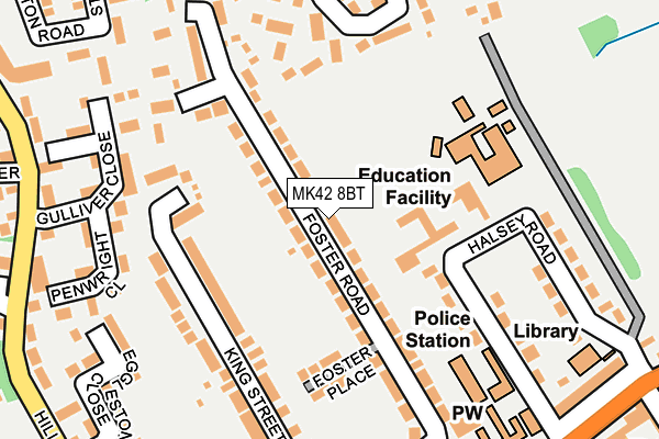 MK42 8BT map - OS OpenMap – Local (Ordnance Survey)
