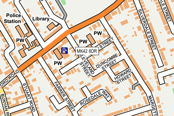 MK42 8DR map - OS OpenMap – Local (Ordnance Survey)