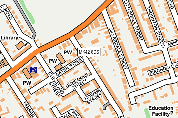 MK42 8DS map - OS OpenMap – Local (Ordnance Survey)