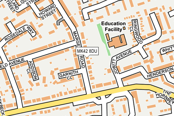 MK42 8DU map - OS OpenMap – Local (Ordnance Survey)