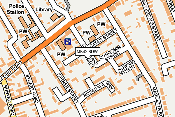 MK42 8DW map - OS OpenMap – Local (Ordnance Survey)